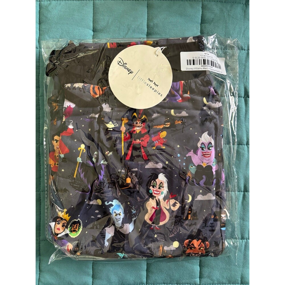 Little Sleepies Disney Villains men’s pajama pants small NIB